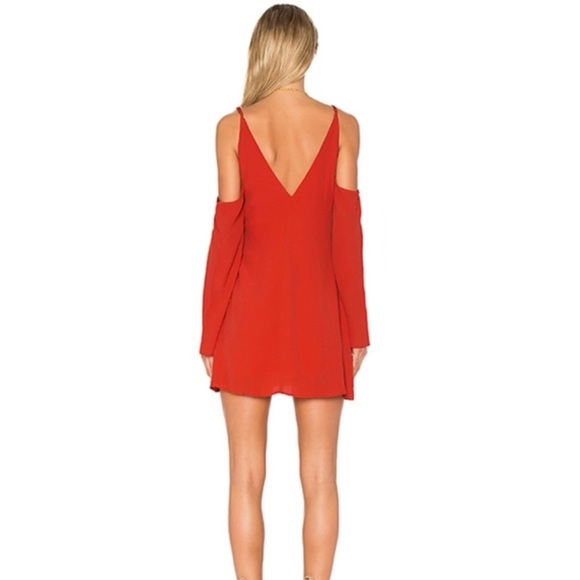 Lovers & Friends | Love Letter Cold Shoulder Mini Wrap Dress Size S - Picture 2 of 11